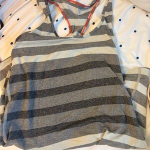 lululemon athletica Striped Gray and Cream Tank Top